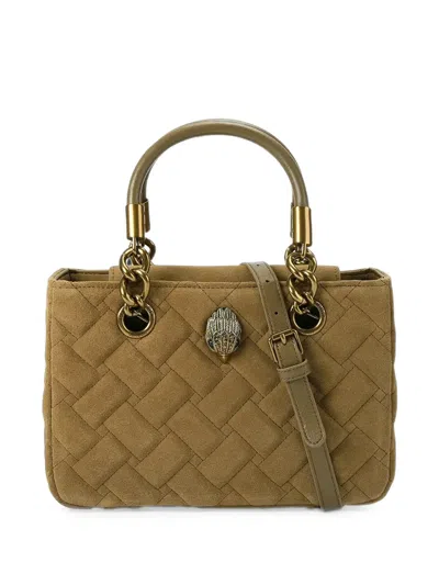 Kurt Geiger Woven-effect Eagle Tote Bag In Red