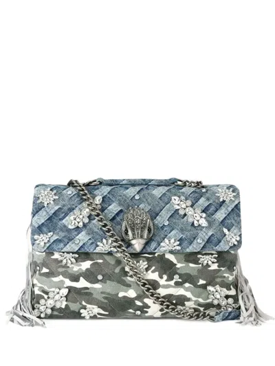 Kurt Geiger Xxl Kensington Crystal-embellished Shoulder Bag In Grey
