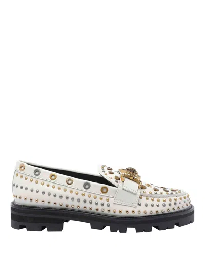 Kurt Geiger Mansion Studs Loafers In White