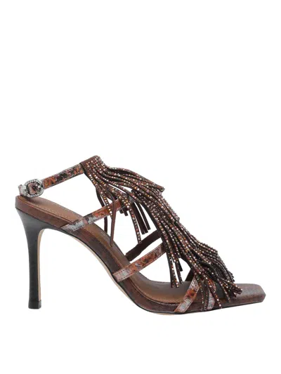 Kurt Geiger Fringe Sandal In Multi