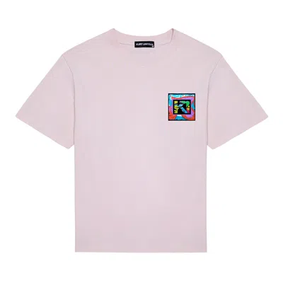 Kurt Lincoln Men's Cotton Baby Pink Tee In Blue