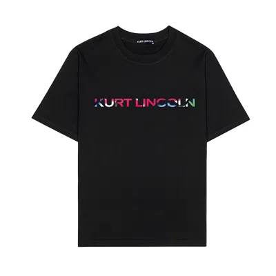 Kurt Lincoln Men's Cotton Black Abstra Tee