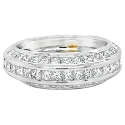 Pre-owned Kurt Wayne 18 Kt White Gold Diamond Band Ring