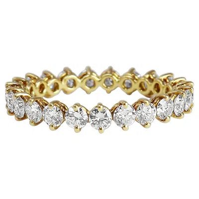 Pre-owned Kurt Wayne 1.87 Ct Round Diamond Compass Set Eternity Band In 18k Yellow Gold