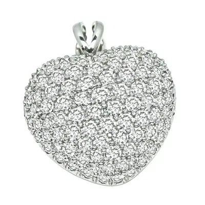 Pre-owned Kurt Wayne 6.00ct Diamond Platinum Heart Pendant In Multi