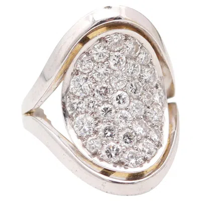 Pre-owned Kurt Wayne Cocktail Ring In 18kt White Gold With 2.14 Cwt. In Vvs Diamonds