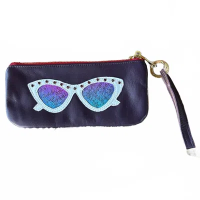 Kurtmen Women's Hollywood Shades Wristlet In Purple With White In Multi