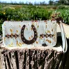 Kurtmen Women's Lucky Lady Wristlets In Acid Washed White Cowhide In Multi