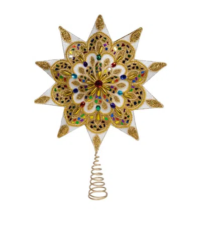 Kurt.s.adler Kurt. S.adler Embellished Star Tree Topper In Gold