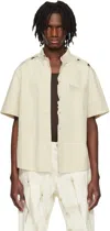 Kusikohc Beige Burned Shirt In White