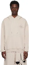 Kusikohc Beige Origami Hoodie In Rainy