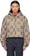 Kusikohc Beige Pattern Anorak Windbreaker Jacket In Fantasy