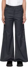 Kusikohc Belt-loop Casual Pants In Black
