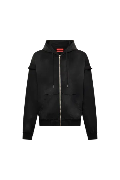 Kusikohc Black Distressed Hoodie Black