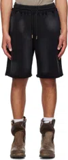 Kusikohc Black Dyed Shorts In Black