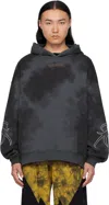 Kusikohc Blue Origami Destroyed Hoodie In Blue