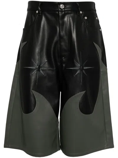 Kusikohc Burnt Detail Shorts In Black