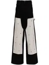 Kusikohc Black Carpenter Rivet Jeans In Black