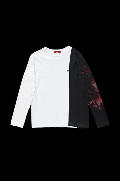 Kusikohc Color Block Long Sleeve T-shirt White