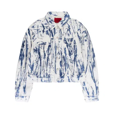 Pre-owned Kusikohc Denim Jacket 'white' | Men's Size L