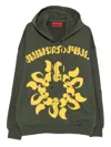 Kusikohc Embroidered Sun Zip-up Hoodie In Green