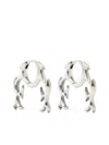 Kusikohc Flame Thorn Earrings In Metallic