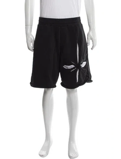 Pre-owned Kusikohc Graphic Print Jogger Shorts In Black