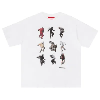 Pre-owned Kusikohc Jump Print T-shirt 'white' | Men's Size Xl