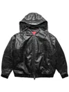 Kusikohc Leather Bomber Jacket In Black