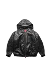 Kusikohc Leather Bomber Jacket In Black
