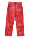 Kusikohc Mask-pocket Trousers In Red