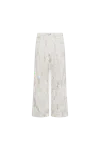 Kusikohc Multi-rivet Burnt Pants White