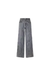 Kusikohc Multi Rivet Denim Pants Gray