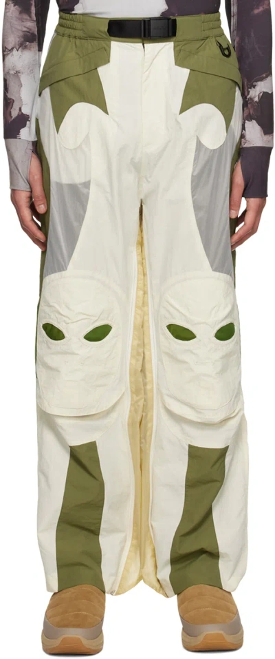Kusikohc Off-white Paneled Trousers In Ivory