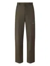 Kusikohc Black Tailored Origami Trousers In Green