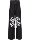 Kusikohc Black Patch Jeans In Black