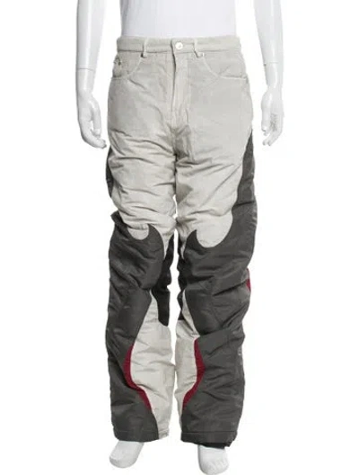 Pre-owned Kusikohc Patterned Ski Pants In Gray