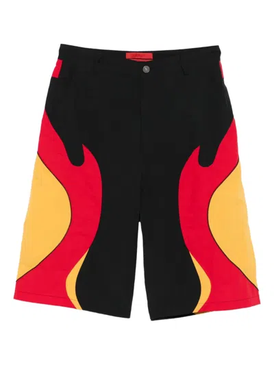 KUSIKOHC RIDER FLAME-PRINT SHORTS