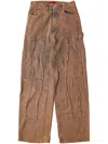 Kusikohc Rivet-detailing Jeans In Brown