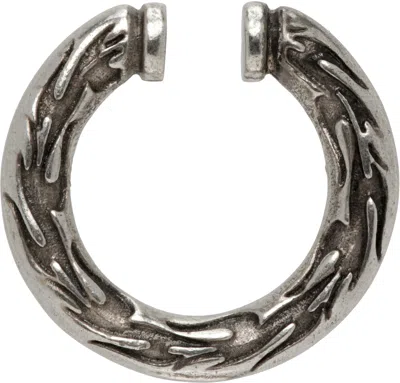 Kusikohc Silver Flame Ear Cuff