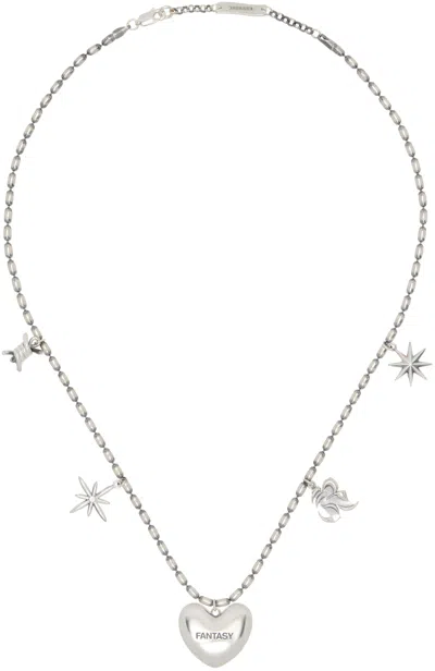 Kusikohc Silver Multi Charm Necklace