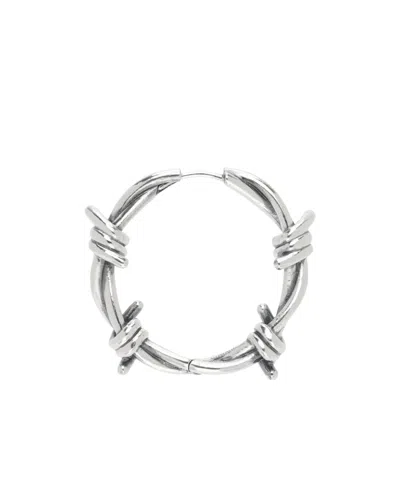 Kusikohc Single Hoop Earrings In White