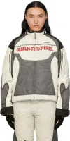 KUSIKOHC WHITE & GRAY RIDER PADDED JACKET