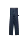 Kusikohc Workwear Multi-rivet Denim Jeans Blue