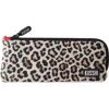 Kusshi Cosmetics Pencil Case In Leopard/red