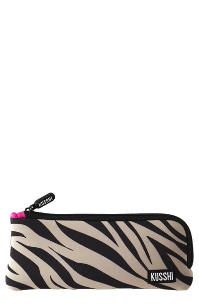 Kusshi Cosmetics Pencil Case In Zebra