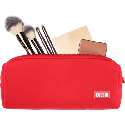 Kusshi Essentials Cosmetics Pouch In Red