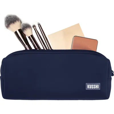 Kusshi Essentials Cosmetics Pouch In Blue