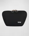 Kusshi Everyday Makeup Bag In Black/leopard Nylon