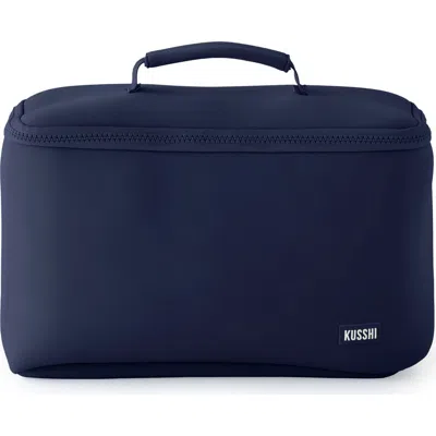 Kusshi Large Neoprene Train Case In Blue